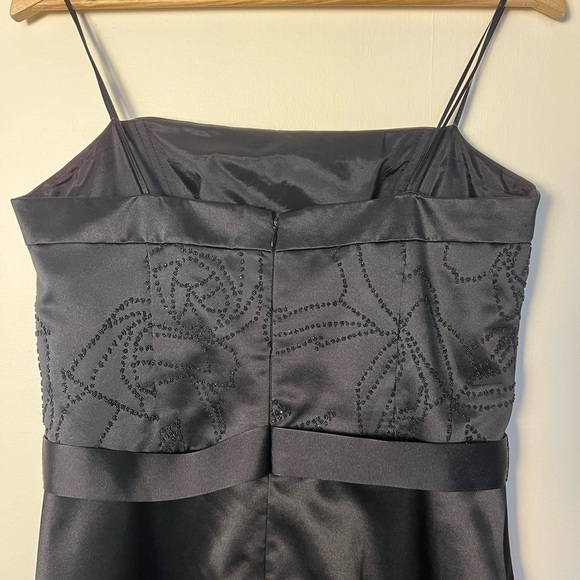 ABS Allen Schwartz Womens Black Cocktail Dress 12 Strapless  A-Line Prom Preppy - Picture 6 of 16